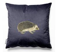 Izabela Peters Eco-Friendly Velvet Cushions With Covers Included, 40 cm, Hedgehog - Graphite, Chair & Sofa Seat Cushions