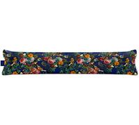 Izabela Peters Luxurious Eco-Friendly Draught Excluder - Birds In Paradise - Midnight - Extra Long - Window Door Seal, Fabric Draft Excluder Cushion Stopper For Door Bottom