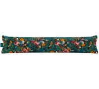 Izabela Peters Luxurious Eco-Friendly Draught Excluder - Birds In Paradise - Teal - Extra Long - Window Door Seal, Fabric Draft Excluder Cushion Stopper For Door Bottom