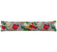 Izabela Peters® Luxurious Eco-Friendly Draught Excluder - Garden Bouquet - Blue Surf - Extra Long - Window Door Seal, Fabric Draft Excluder Cushion Stopper For Door Bottom