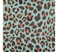 Izabela Peters Luxury Upholstery Curtain Fabric - Eco-Friendly Velvet - Designer Blind, Craft, Sewing Fabric by The Metre - Leopard Print - Blue Surf - Sample