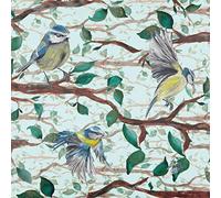 Izabela Peters Luxury Upholstery Curtain Fabric - Eco-Friendly Velvet - Designer Blind, Craft, Sewing Fabric by The Metre - Morning Chorus - Duck Egg Blue - 1/2 Metre