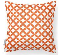 Izabela Peters Outdoor Cushions Waterproof, 43 cm, Filled, Bahia - Morc Orange & White, Garden & Chair Cushions