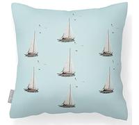 Izabela Peters Outdoor Cushions Waterproof, 43 cm, Filled Outdoor Cushion, Boats - Duck Egg, Garden Furniture Cushions, Outdoor Seat Cushions, Garden Chair Cushions