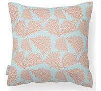 Izabela Peters Outdoor Cushions Waterproof, 43 cm, Filled Outdoor Cushion, Coral - Duck Egg, Garden Furniture Cushions, Outdoor Seat Cushions, Garden Chair Cushions
