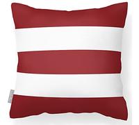 Izabela Peters Outdoor Cushions Waterproof, 43 cm, Filled Outdoor Cushion, Raspberry Red - 3 Stripes Horizontal, Garden Furniture Cushions, Outdoor Seat Cushions, Garden Chair Cushions