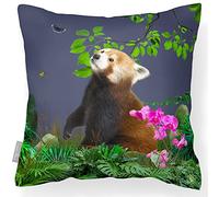 Izabela Peters Outdoor Cushions - Waterproof, 43 cm, Filled, Rare Red Panda - Graphite, Garden & Chair Cushions