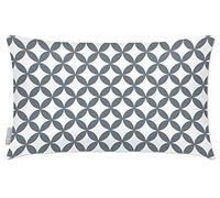 Izabela Peters Outdoor Cushions Waterproof, 50 x 30 cm, Filled Outdoor Cushion, Bahia - Grey & White, Garden Furniture Cushions, Outdoor Seat Cushions, Garden Chair Cushions