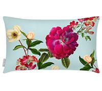 Izabela Peters Outdoor Cushions Waterproof, 50 x 30 cm, Filled Outdoor Cushion, Floral Glade - Duck Egg, Garden Furniture Cushions, Outdoor Seat Cushions, Garden Chair Cushions