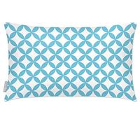 Izabela Peters Outdoor Cushions Waterproof, 55 x 35 cm, Filled Outdoor Cushion, Bahia - Celeste Blue & White, Garden Furniture Cushions, Outdoor Seat Cushions, Garden Chair Cushions