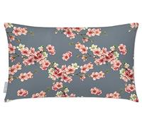 Izabela Peters Outdoor Cushions Waterproof, 60 x 40 cm, Filled Outdoor Cushion, Cherry Blossom - French Grey, Garden Furniture Cushions, Outdoor Seat Cushions, Garden Chair Cushions
