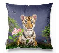 Izabela Peters Velvet Cushions - Eco-Friendly, 60 cm, Tiger Prince - Graphite, Chair & Sofa Cushions