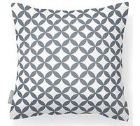 Izabela Peters Waterproof Outdoor Cushion, 43 cm, Filled, Bahia - Grey & White, for Garden Furniture, Seats and Chairs