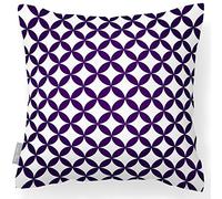 Izabela Peters Waterproof Outdoor Cushions, 43 cm, Filled, Bahia - Morc Blue & White, Garden Furniture Seat Cushions for Chairs