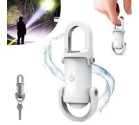 Izbdcy 2 in 1 Flashlight and Power Bank,1200LM Super Bright Mini Keychain Flashlight Waterproof, Torch,Rechargeable LED Keychain Torch, High Lumens EDC Pocket Flashlights for Hiking, Camping (White)