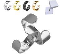 Izbdcy Calmi Ring - The Original Calmi Ring Magnetic Therapy Rings for Women, Calmara MagneticRing, Designed for Peace - Magnetic Calm, Day and Night(Silver)