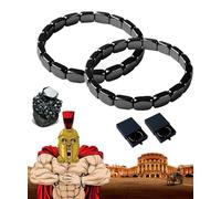 Izbdcy Hematite Bracelet Men, 2026 New Hematite Bracelet - Inspired by Roman Generals & Viking Warriors, Bracelet,Restore Confidence & Your Edge,Gift for Dad,Husband,Boyfriend (2PCS)