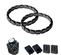 Izbdcy Hemys - Hemys Hematite Bracelet Men, 2025 New Hemys Mens Bracelet - Natural Way to Reclaim Your Masculine Edge, Legendary Hematitefor Men, Hematite Bracelets for Dad, Husband, Boyfriend (2Pcs)