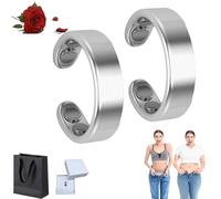 Izbdcy Ring Original Magnetic Wellness Rings, 2025 New Adjustable Open Stainless Steel Rings for Anxiety Reduction, Improve Blood Circulation,Balance Sleep,Improve Overall Health