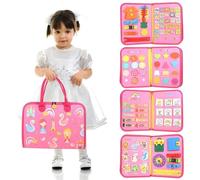 IZDUDO Busy Book for Toddlers, Montessori Baby Busy Board Sensory Activity Book for Developing Fine Motor Skills & Preschool Education, Travel-Friendly Learning Toy for Plane & Car #4