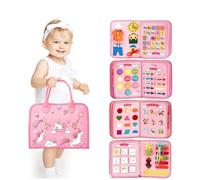 IZDUDO Busy Book for Toddlers, Montessori Baby Busy Board Sensory Activity Book for Developing Fine Motor Skills & Preschool Education, Travel-Friendly Learning Toy for Plane & Car #1