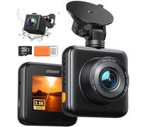 iZEEKER 1440P Dash Cam Front and Rear with FREE SD Card, 2.5K QHD Car Camera Dashboard, Dual Dashcam for cars with Night Vision, WDR, Loop Recording, G-sensor, 24/7 Parking Monitoring Supports
