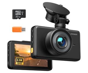 iZEEKER 2.5K Dash Cam, 1440P QHD Car Camera with Free 32GB Card, 3" IPS Display