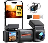 iZEEKER 4K Dash Cam Front and Rear, WiFi 6 Dashcam with FREE 32GB Card, 4K+1080P Dual Dash Camera, 2.99" IPS Display, APP, Night Vision, WDR, G-Sensor, Loop Recording, 24H Parking Mode, Voice Prompt