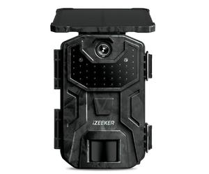 iZEEKER Caméra de Chasse Solaire 4K 48MP à 30fps avec 2.0’’ Écran LCD Intégré, 2600mAh Batterie, Camera Chasse avec Détection de Mouvement PIR et Vision Nocturne IR pour l’Observation de la Faune