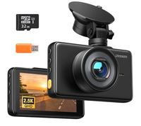 iZEEKER GD100 2.5K Dash Cam Front, 32GB Card, 3-Inch IPS, WDR Night Vision | 2.5K front recording, 32GB card included, F1.8, WDR, 170° wide view, 3-inch IPS, loop recording, G-Sensor, parking mode