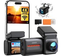 iZEEKER 4K Dash Cam Front and Rear, WiFi 6 Dashcam with FREE 32GB Card, 4K+1080P Dual Dash Camera, 2.99" IPS Display, APP, Night Vision, WDR, G-Sensor, Loop Recording, 24H Parking Mode, Voice Prompt