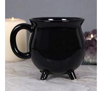 IZEERA Halloween Cauldron Mug Plain Black Stoneware Coffee Tea Soup Cup with Gift Box - Witches Brew Friendship Mugs, Always Remember, Best Friends Birthday Gifts for Men Women