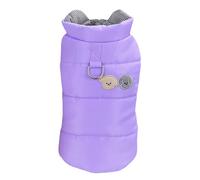 Izefia Dog Coat Pet Apparel Cold Weather Coat Windproof Jacket Lining Warm Dog Sweater Winter Thick Clothes Basic Simple Elegant Vest Dog Coat for Small Dog Medium Dog Cat Purple S