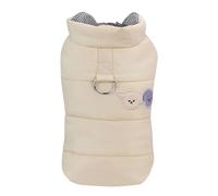 Izefia Dog Coat Pet Apparel Cold Weather Coat Windproof Jacket Lining Warm Dog Sweater Winter Thick Clothes Basic Simple Elegant Vest Dog Coat for Small Dog Medium Dog Cat Khaki S