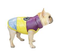 Izefia Dog Coat Windproof Jacket Cold Weather Coat Fleece Warm Dog Overcoat Winter Thick Clothes Dog Coat for Small Dog Bulldog Medium Cat 3C-Purple XXL