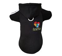 Izefia Dog hoodie Dog Hoodies Clothes Apparel Fleece Dog Sweater Winter Sweatshirt Warm Cotton Loop Basic Dog Hoodie for Small Dog Puppy Cat Black XL