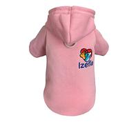 Izefia Dog hoodie Dog Hoodies Clothes Apparel Fleece Dog Sweater Winter Sweatshirt Warm Cotton Loop Basic Dog Hoodie for Small Dog Puppy Cat Pink S