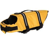 Izefia Dog Life Jacket Swimming Safety Coat Floatation Life Vest Life Saver with Handle for Small Dog Puppy Large Dog (Yellow, XXL)
