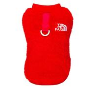 Izefia Dog Sweater Clothes Apparel Fleece Woolen Sweaters Winter Warm Sweat Shirt Soft Pajamas Trendy Pet Face Pattern Vest Sweater for Small Dog Medium Cat Red XXL