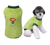 Izefia Dog Sweater Clothes Apparel Fleece Woolen Sweaters with Leash Loop Winter Warm Sweat Shirt Soft Pajamas Cute Pattern Cowboy Vest Sweater for Small Dog Medium Cat Green XL