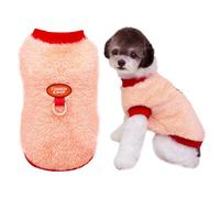 Izefia Dog Sweater Clothes Apparel Fleece Woolen Sweaters with Leash Loop Winter Warm Sweat Shirt Soft Pajamas Cute Pattern Cowboy Vest Sweater for Small Dog Medium Cat Orange M