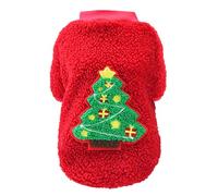 Izefia Dog Sweater Costume Christmas Clothes Gift Fleece Woolen Sweater Winter Warm Pajamas Christmas Father Reindeer Tree Sweater for Small Dog Medium Cat Tree Red XXL