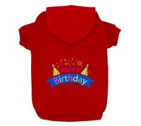 Izefia Red Dog Hoodie for Small Dogs, Medium Dogs, Cat - Happy Birthday Gift - Fleece Sweater - Winter Sweat Shirt - Warm Cotton Dog Hoodie - 3XL