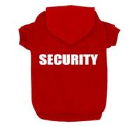 Izefia Security Dog Hoodies Clothes Apparel Winter Sweatshirt Warm Sweater Cotton Puppy Hoodie for Small Dog Medium Large Cat Red, XXL