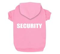 Izefia Security Dog Hoodies Clothes Apparel Winter Sweatshirt Warm Sweater Cotton Puppy Hoodie for Small Dog Medium Large Cat Pink, S