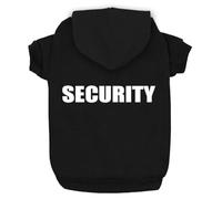 Izefia Security Dog Hoodies Clothes Apparel Winter Sweatshirt Warm Sweater Cotton Puppy Hoodie for Small Dog Medium Large Cat Black, 5XL