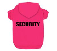 Izefia Security Dog Hoodies Clothes Apparel Winter Sweatshirt Warm Sweater Cotton Puppy Hoodie for Small Dog Medium Large Cat Magenta, S