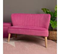 izeno velvet 2 seater sofa in pink