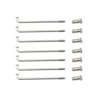 IZHAOGJING 40 Pieces Spokes + 40 Pieces Brass Nipples Fit For 1 Lot 10G Diameter 3.1 mm Stainless Steel Spokes J-bend Sliver Color E-bike Spoke(114mm)