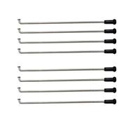 IZHAOGJING 40Pcs 9G Diameter 3.5mm Material 304 Stainless Steel J-bend Round Body Motorcycle Spokes With 24mm Longer T7075 Aluminum Alloy Nipples Bike Spoke(Length 230mm)